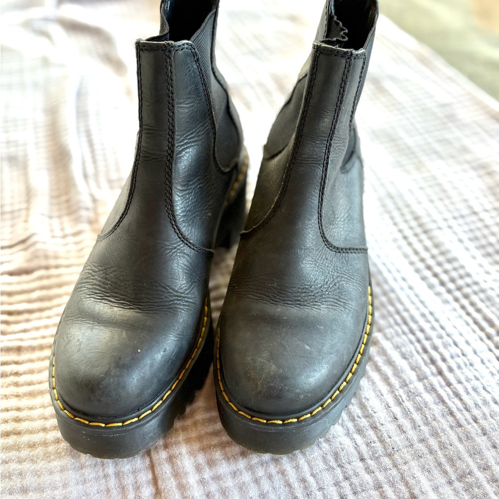 Dr Marten Leather Platform Boots